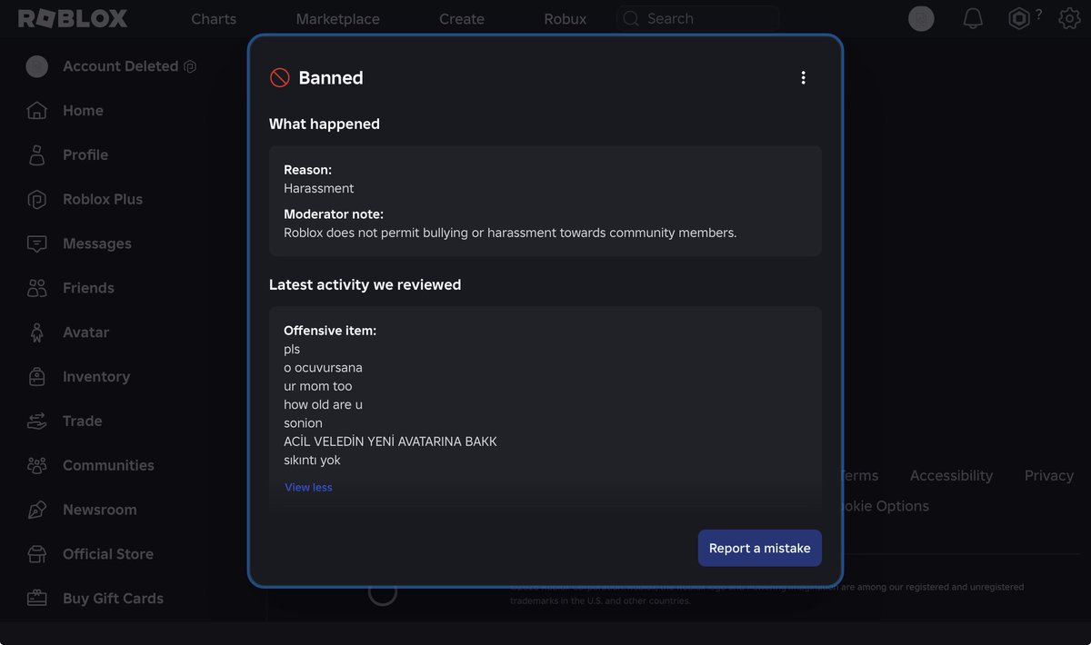 ovaroolchris's tweet photo. @Roblox My 2016 Roblox Account (my first roblox account) banned yesterday wrongly, i didnt get a warning in last 3 months, how can i getting directly permament ban? please check my appeal dear Roblox Moderators. https://t.co/Et6Ez3AS9O