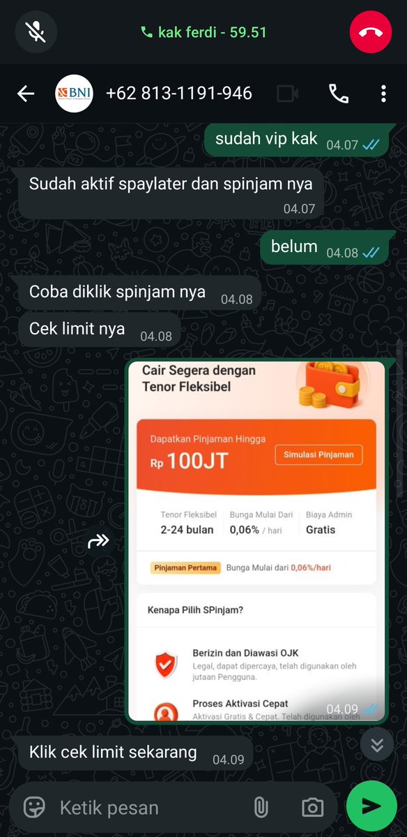 scrtrhs_1's tweet photo. aku baru kena tipu, awalnya aku salah tf ke dana, trus aku cari no wa nya BNI yg bisa di hubungi, aku panik jadi ga ngecek lagi no nya, dia minta kode otp, aku kasih lah, setelah ngasih aku baru sadar kalo ini seperti nya nipu, kembaliin uang aku jing, 2jt lebih itu tabungan aku https://t.co/mIC2Uf2cGK