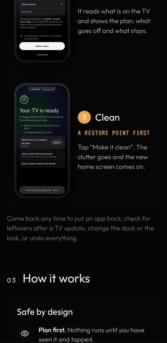 leviackermanft's tweet photo. Tired of ads and bloatware on your Smart TV? 🥲📺

Meet CleanYourTV
• Disable unwanted apps
• Remove sponsored clutter
• Get a cleaner home screen
• No root required
• Supports many Android TV &amp; Google TV models
• Open-source and completely free

https://t.co/ihP6nl3vzb https://t.co/TMo7wTWMoo