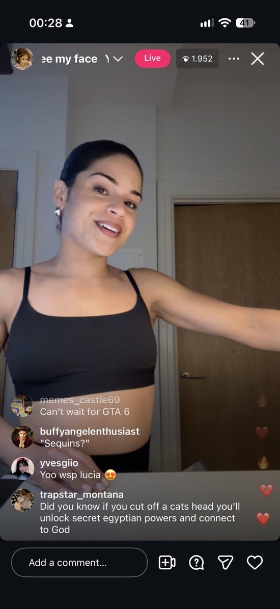 LucidiccionVI's tweet photo. La verdadera #lucia en un #live en instagram…. Que opinas?

#gtavi #GrandTheftAuto6 #GrandTheftAutoVI #RockstarGames https://t.co/iIbO1Xbea3