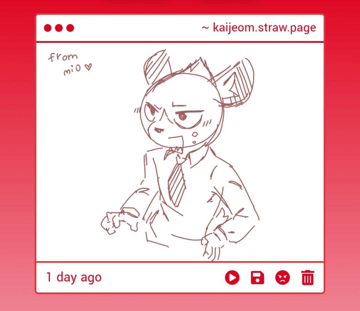 aggretsukohaida's tweet photo. MIOOOOOO OMG I LOVE IT AND I LOVE YOU HAIDA MY WIFE PEAK ART https://t.co/A8riJgX9XG