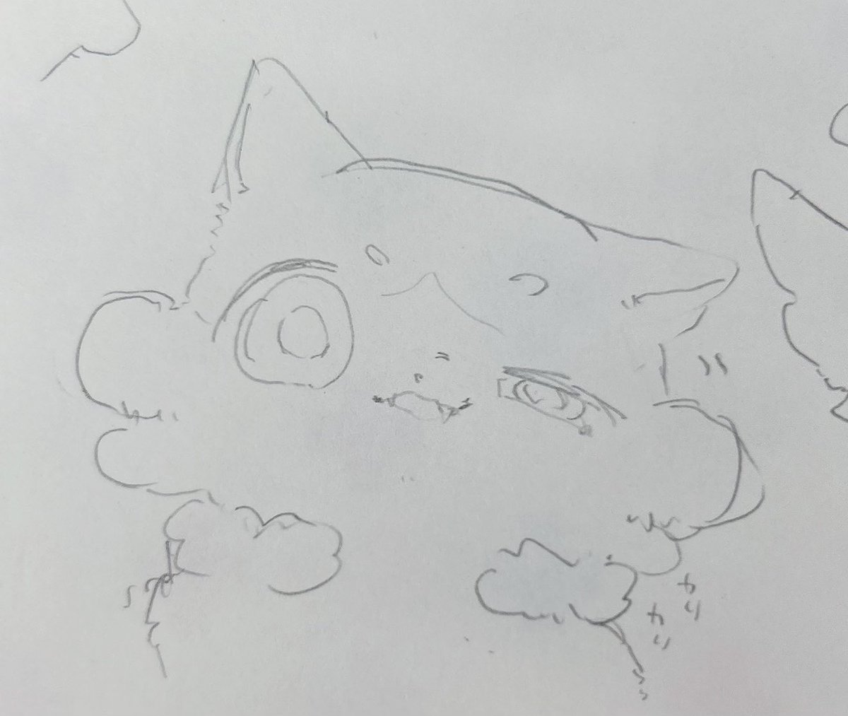 potapochi's tweet photo. くちもとのシワが描きたいだけのラフあった https://t.co/gr501dGLsY