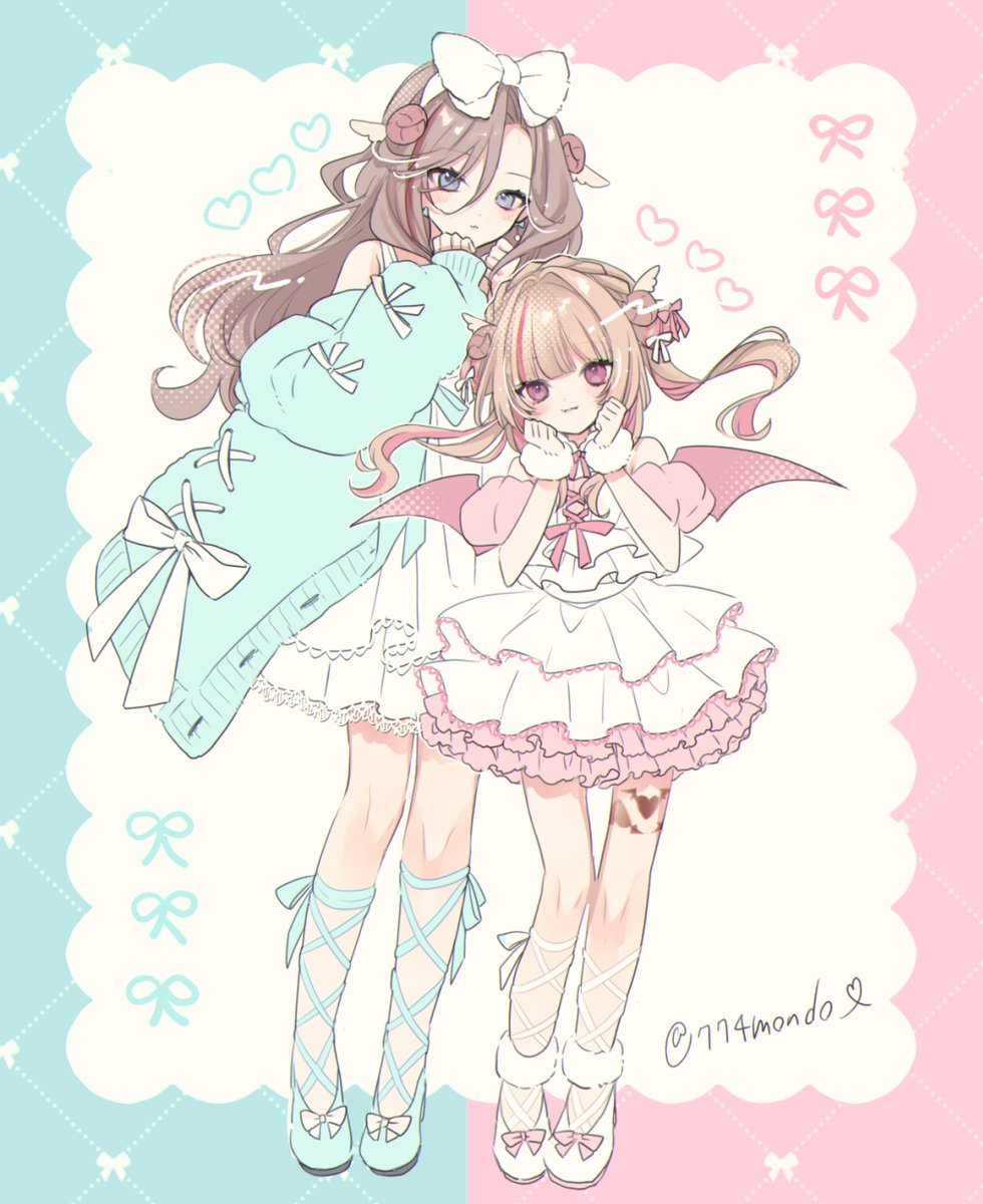 774mondo's tweet photo. なつめぇとりりむちゃんの身長差がかわいい🥹🎀 https://t.co/JVrHhj24I1