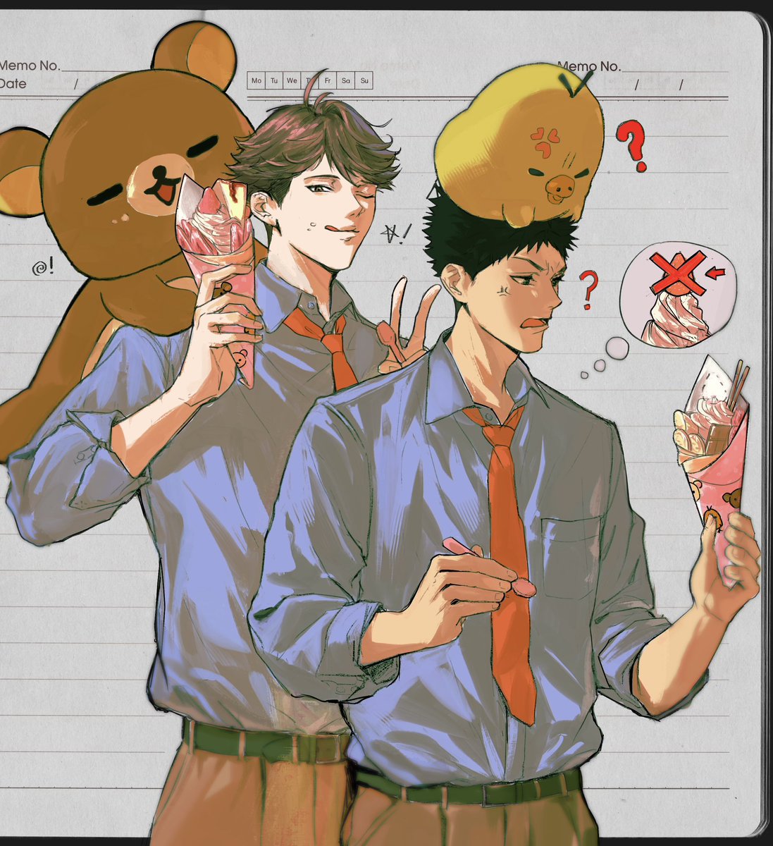NORANNORI's tweet photo. 누가 내 딸기 먹었어!? #及岩 https://t.co/p7AIPxtTmk