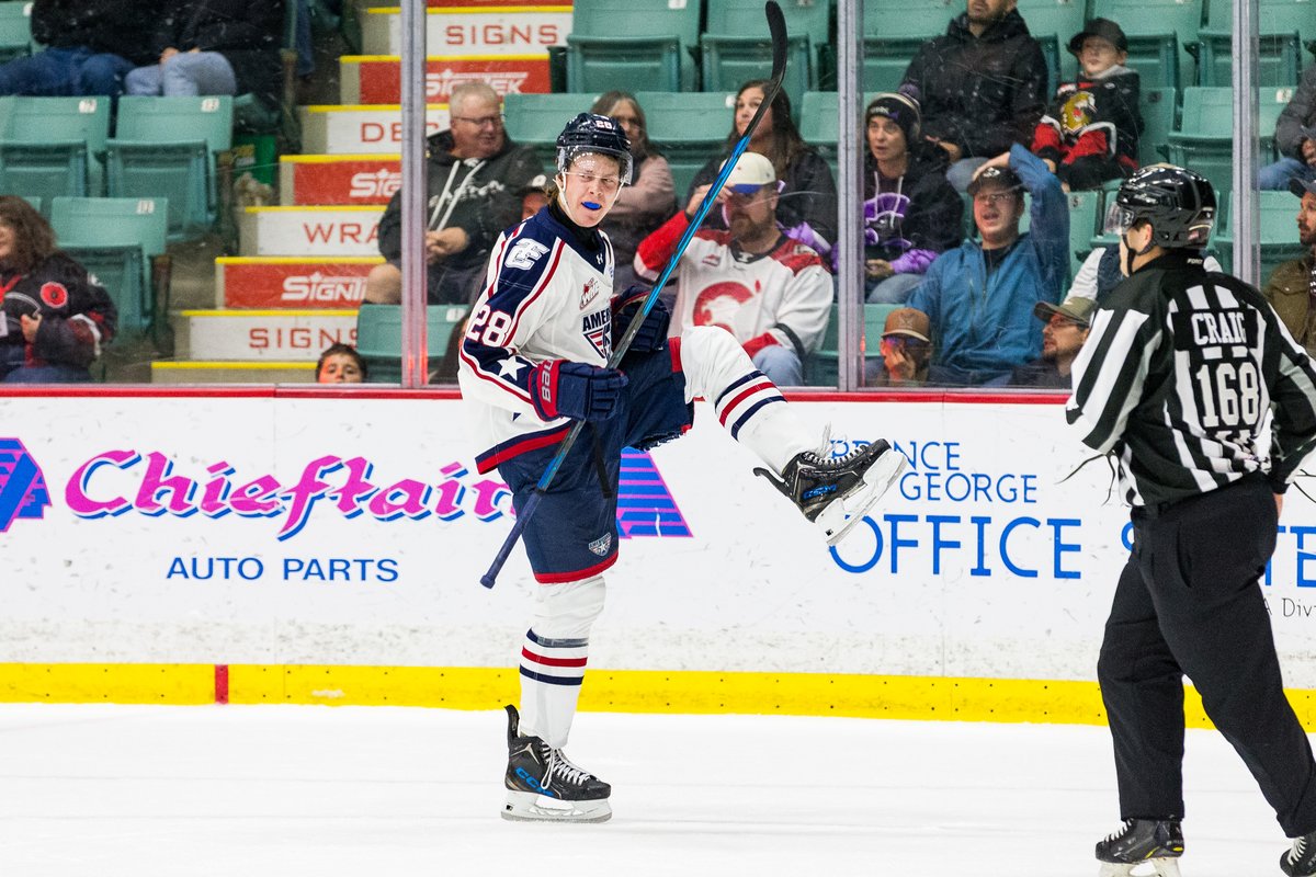 TCAmericans's tweet photo. GRADY !*!)@^@ing MARTIN.
Americans win both games in Prince George for the first time since 2018-19. Read up on tonight's Jack in the Box Road Win!
RECAP » https://t.co/9tm6sFsgqg https://t.co/imNgjlkyv4