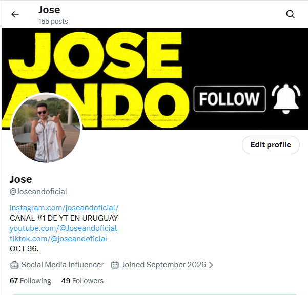 Joseandoficial's tweet photo. Me prestan 18 mutuals para llegar a 67 y ser felish https://t.co/gzJB7M77h7