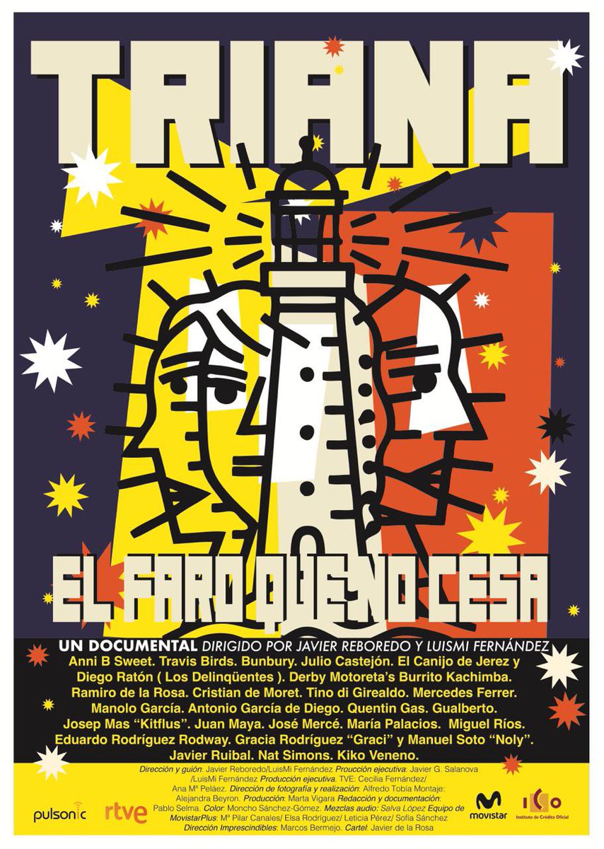 Quentingas's tweet photo. Ya puedo anunciar que hace unos meses participamos en el documental «El faro que no cesa» sobre TRIANA dirigido por Luis Miguel Fernandez y Javier Reboredo. 

Están súper artistas como Bunbury, Kiko Veneno, Miguel Rios, Manolo García…

30 oct In Edit Festival 
31 oct Movistar + https://t.co/uX0YQgghyQ