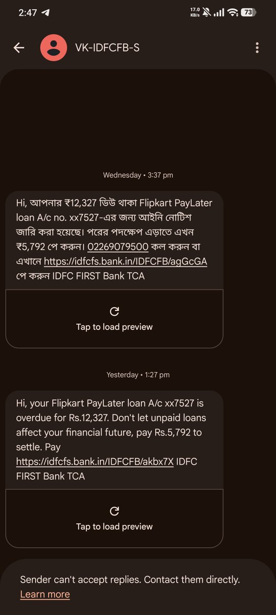 Nagteja7's tweet photo. @IDFCFIRSTBank I am the new owner of SIM number 9014614377, but I keep receiving spam messages on WhatsApp and SMS meant for the previous owner. 

Please update your records and stop these unwanted messages immediately. https://t.co/kqFnG14x5Q