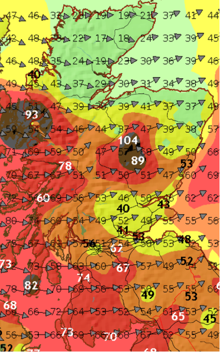 NetworkRailSCOT's tweet photo. Sun 25 Oct @ 09:30. We’ve just caught up with our weather specialist, based in our control room. 

Storm Boelo’s intensity and winds are in line with the forecast and @MetOffice warning. 60-70mph gusts were recorded widely, with 70-80mph in exposed parts of the west coast. https://t.co/3D58CyijqR