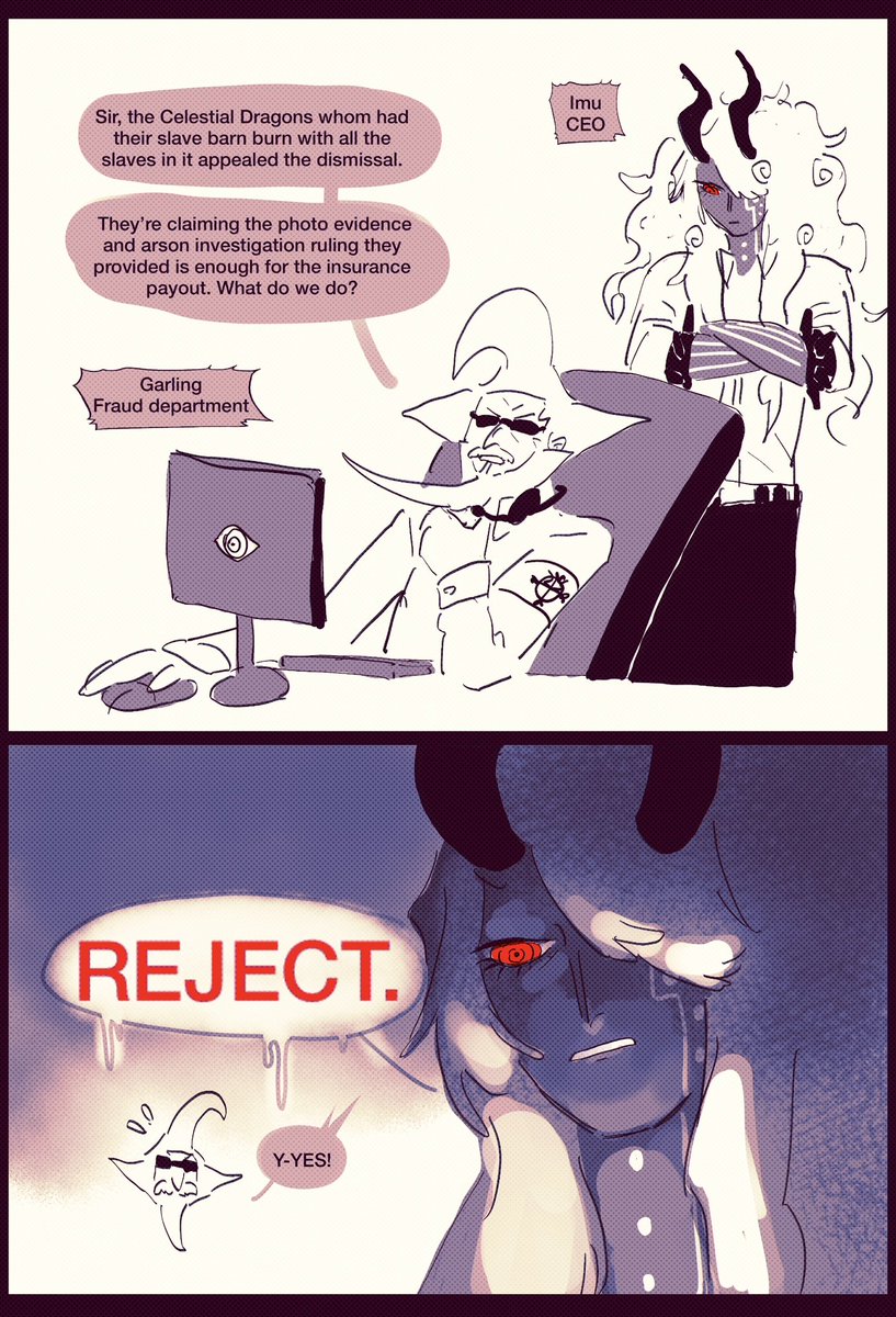 slug2thecore's tweet photo. [corporate AU] Imu + five elders + the holy knights TwT NO ONE GETS A PAYOUT‼️ ft. red guy #ONEPIECE https://t.co/IRuT90QqV8