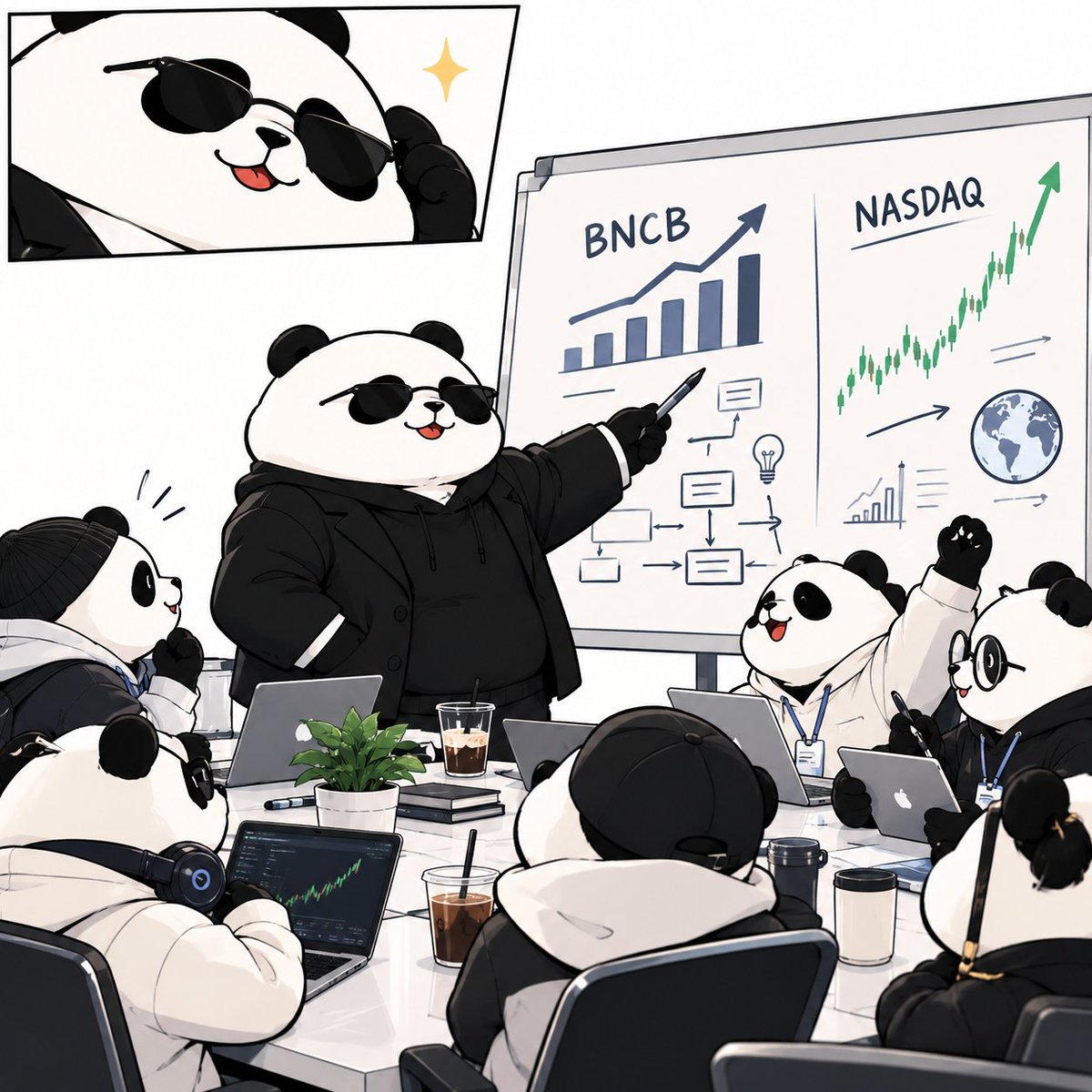 Fat_Panda_BNCB's tweet photo. A #BNB  company ringing the #Nasdaq opening bell. 🔔
When was the last time something felt this big? 

Fat Panda hasn’t been this excited since his last bamboo delivery. 🐼
$胖熊猫  
0x94de08cf769bee1d7db460124c1c5cc5c7aa7777 https://t.co/PVsspGnlTC