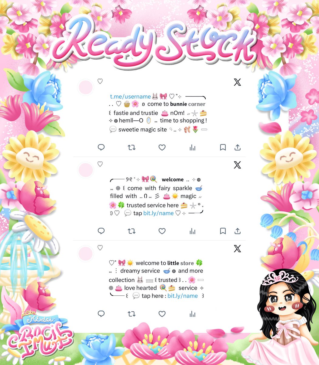 umbqi's tweet photo. ⠀
◎⠀..⠀🍰🎀  ꒰  help RT? thank you ꕤ 🐰 ˚

𓈄᳸   hew—o sobat imut 🍀🥣 ♡ 𓂋 kath bawain ready stock ☀️ ⊹  ✩ pinned wording 🌸 bisa dijemput dengan harga 6.000 ʚ  👛🍦  𓇼 ֯    dm for take  🍭 ⑅ grab yours 🥛 ♡ ！

⊹ 🌱🍮 . . #zonauang ♡
⠀ https://t.co/Brww7St9OJ
