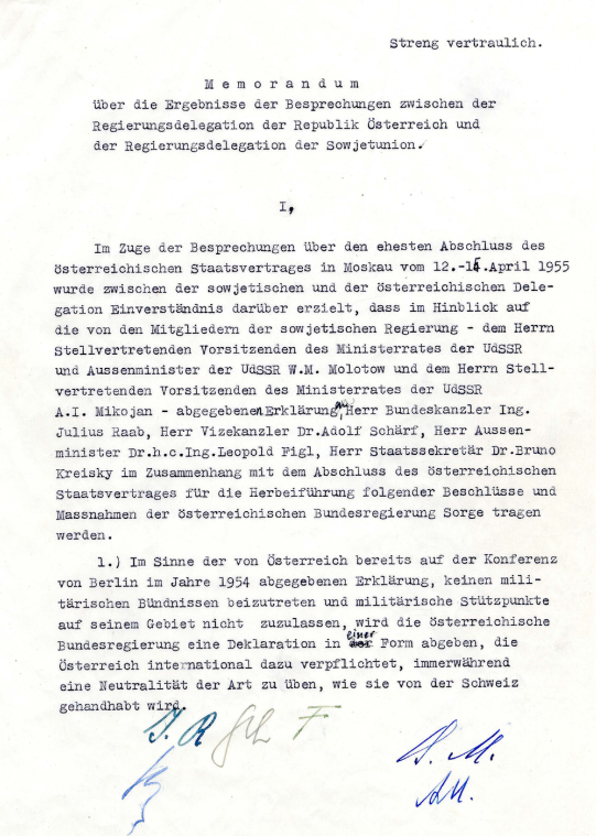 RusBotWien's tweet photo. Wir setzen die Beitragsreihe im Vorfeld des österreichischen Nationalfeiertags fort.
 
Am 15. April 1955 unterzeichneten die österreichische Regierungsdelegation und die sowjetische Führung das Moskauer Memorandum im Anschluss an die Verhandlungen.

🔗https://t.co/AVR7euAwgI https://t.co/Q9HKIiWtTx