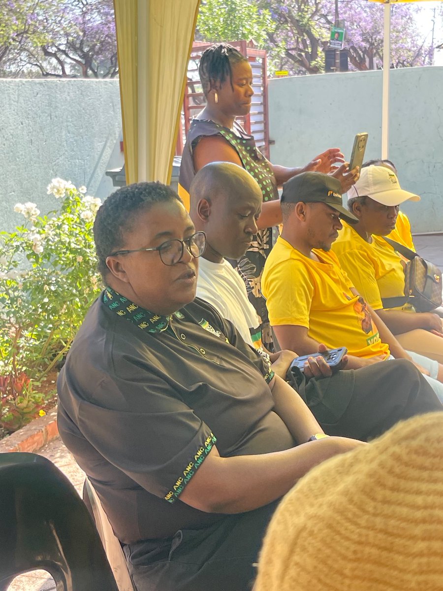 MYANC's tweet photo. ANC NEC Member Cde Mmapaseka Steve Letsike leads a Volunteer Assembly in Ward 51, Atteridgeville, as part of the Sunday programme, reinforcing key campaign activities and dry-run preparations ahead of the 4 November Local Government Elections.

#VoteANC2026
#LetsBuildBetterCommunities