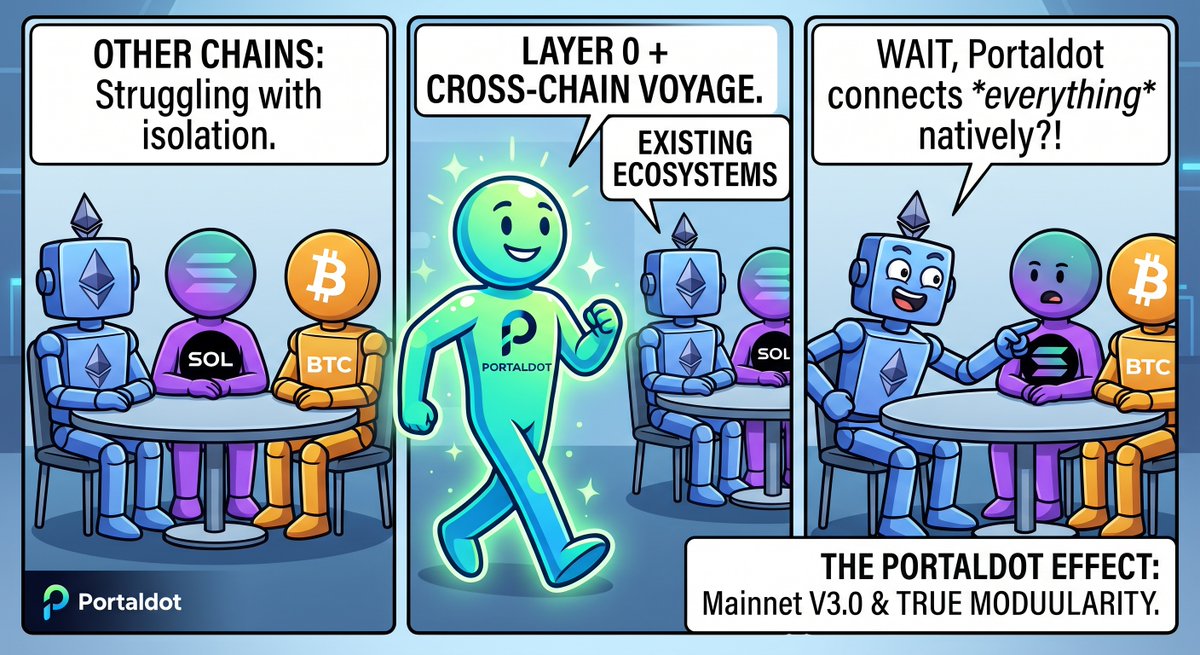 zapata_248's tweet photo. Season 4 is here, and it's time for the Cross-Chain Voyage with @PortaldotL0! 🚀

While other chains are busy staying siloed, Portaldot is building the future with modularity, Rust, and true Layer 0 interoperability.

Here is my entry for the #Portaldot #Meme contest! 👇 https://t.co/VEAmwvcjC5