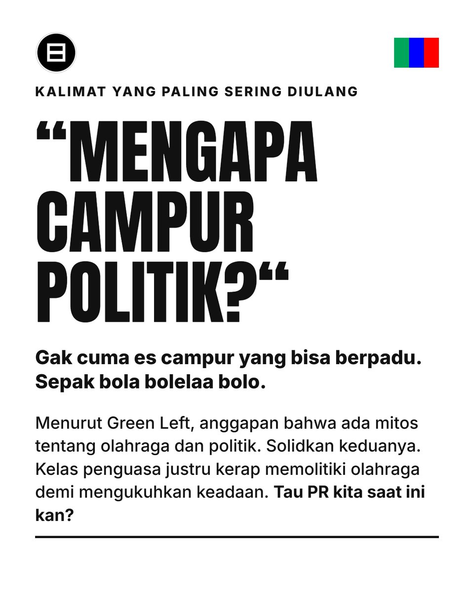 GejayanCalling's tweet photo. Bencana dalam lima kata: Sepak Bola, Buku, Terbakar, Otoritarian, dan Negara

Pertama, menendang bola adalah hak milik semua orang. Kedua, ada yang lebih rajin membuka lahan dengan korek api dibanding membuka lahan pekerjaan. Ramashok blass. 
... https://t.co/1VMJgNJ73g