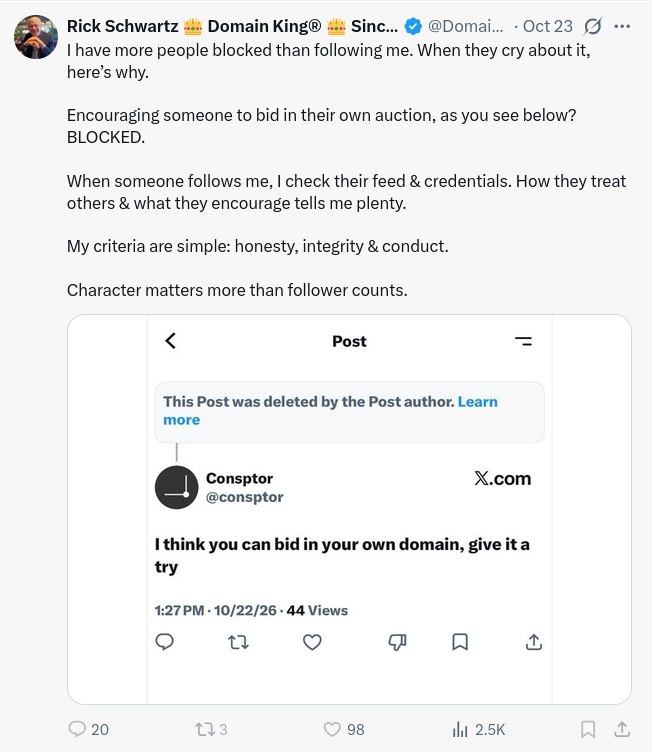 consptor's tweet photo. he is saying I'm dishonest , while he is ignorant who don't even know the regulations of Atom Auctions https://t.co/Sb55ZV5dDM