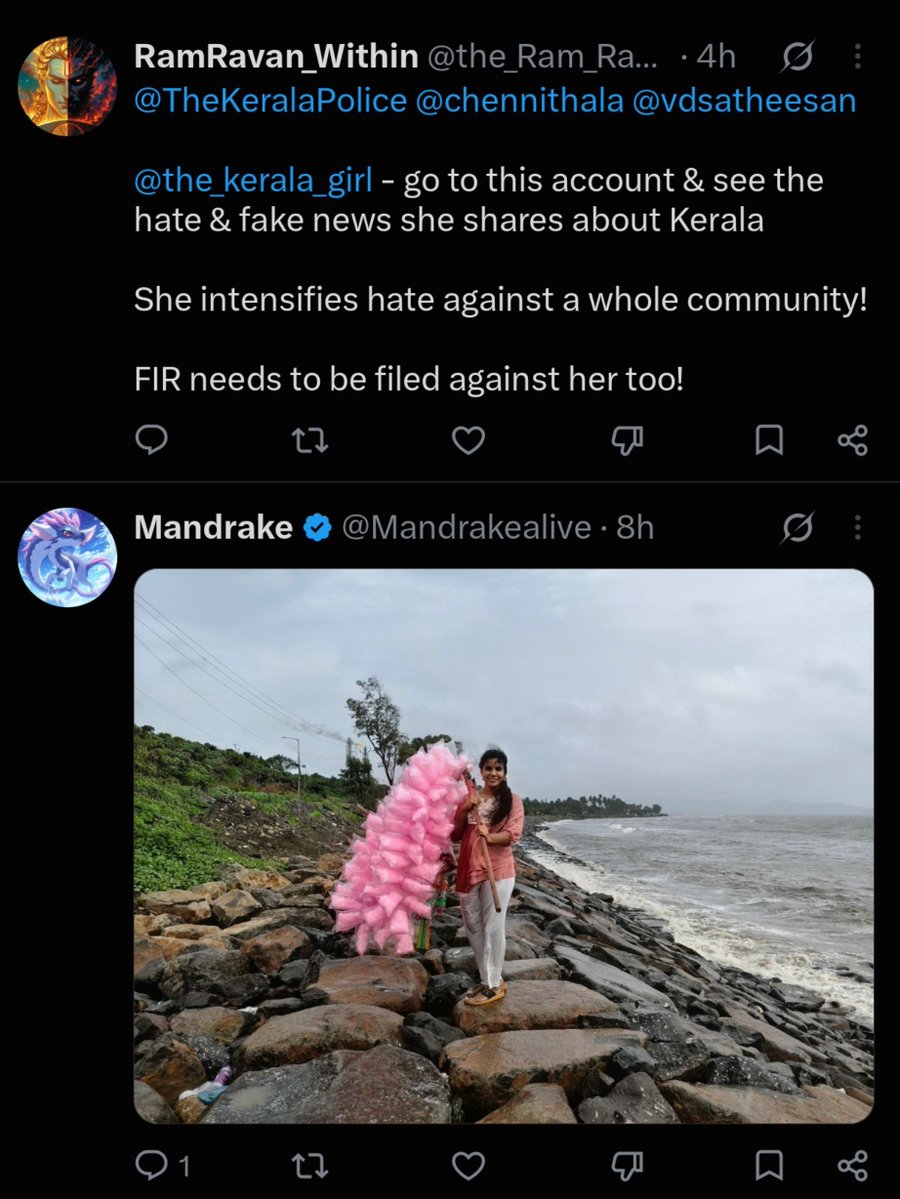 the_kerala_girl's tweet photo. These people are having my photos that I have deleted after uploading.

And they cry for freedom is speech.

I think abusive Modi ji and BJP is a safe gameplay. https://t.co/NSGBcfIfXK
