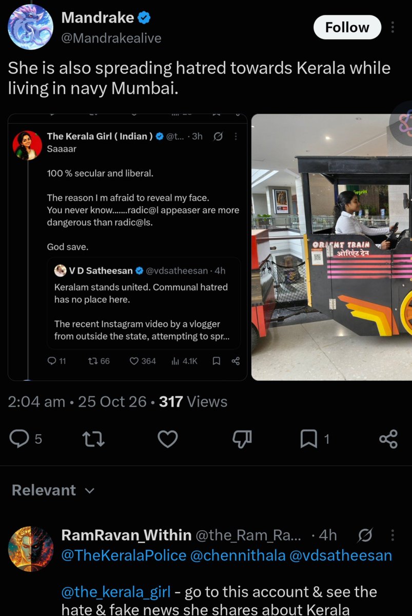the_kerala_girl's tweet photo. These people are having my photos that I have deleted after uploading.

And they cry for freedom is speech.

I think abusive Modi ji and BJP is a safe gameplay. https://t.co/NSGBcfIfXK