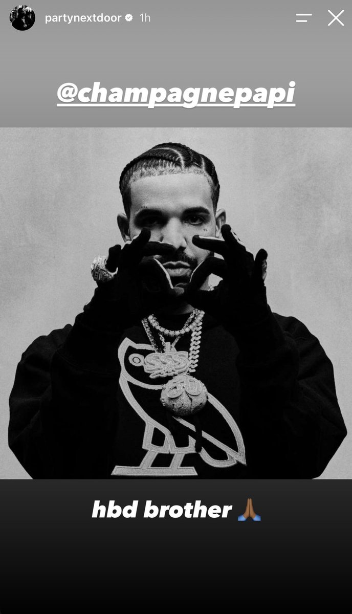 NightOwlsHQx's tweet photo. PartyNextDoor wishes Drake Happy Birthday https://t.co/FMWw1QRSE9