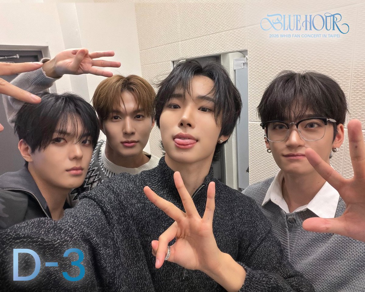 redslippers_KR's tweet photo. [🎁] #WHIB #휘브
2026 WHIB FAN CONCERT [BLUE HOUR] IN TAIPEI

💙 D-3

📅 2026. 10. 31 (SAT) 1PM, 6PM (TST)
📍 Clapper Studio

📌 Ticket Plus
🔗 https://t.co/6C4CVf98BE

#WHIB_FAN_CONCERT_IN_TAIPEI
#BLUE_HOUR
#Redslippers https://t.co/OtaqEClxO3