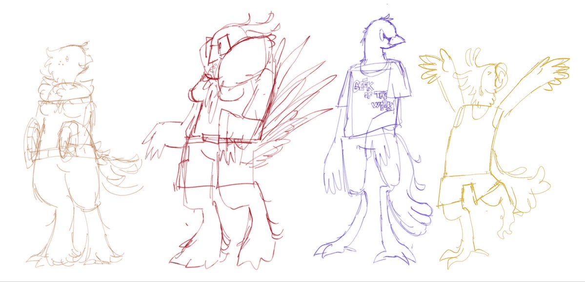 Spadiddle's tweet photo. Drew me and my friends as birds https://t.co/YnxVzcxIyD