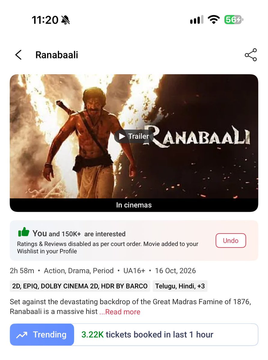 tollymasti's tweet photo. #Ranabaali Started Trending 🔥🔥 https://t.co/6A43zzd2Uz