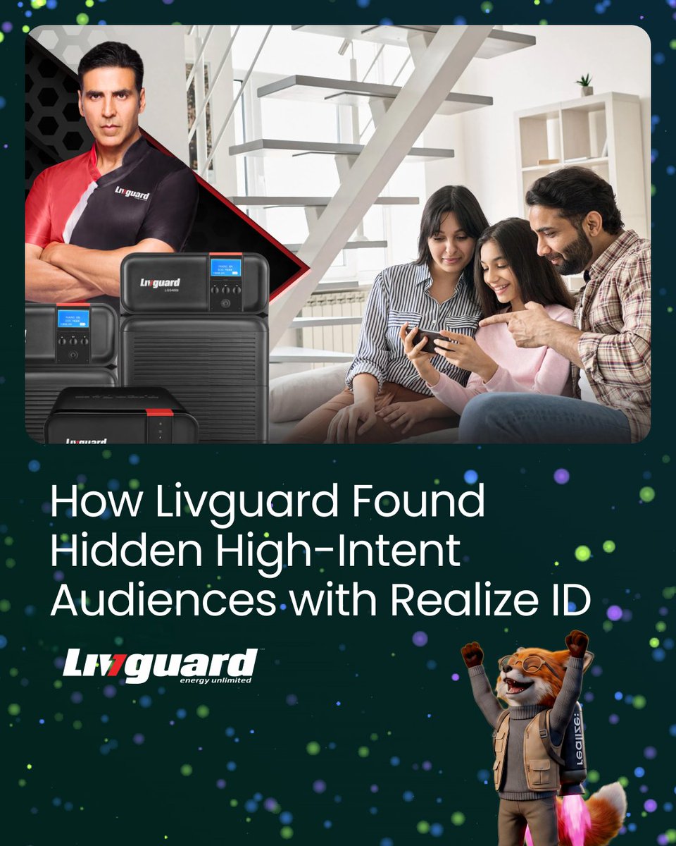 RealizeAds's tweet photo. What happens after the click tells you *who* you actually reached 🦊 

@LivguardEnergy one of India's leading energy solutions brands, used Realize ID to find audiences more likely to engage with their site.

With Realize ID, their visitors saw 16% longer sessions than paid search traffic and took 29% more actions per session than social traffic, compared to their other paid channels.

How they did it: https://t.co/MFqtGy1rNw 

@taboola