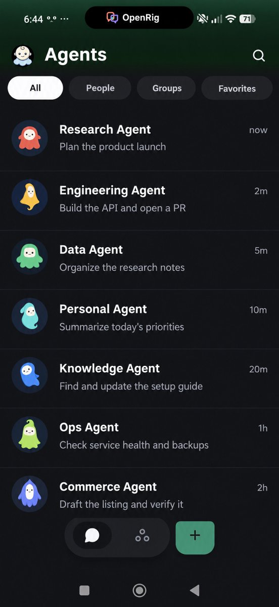 salen7in's tweet photo. Your agents no longer live only in a terminal. Each one gets its own encrypted Element room on your phone: same tools, same context, files and voice notes, all self-hosted. OpenRig, by @_feralmachine: https://t.co/cueQVurZKH https://t.co/YXZX2fBuMJ