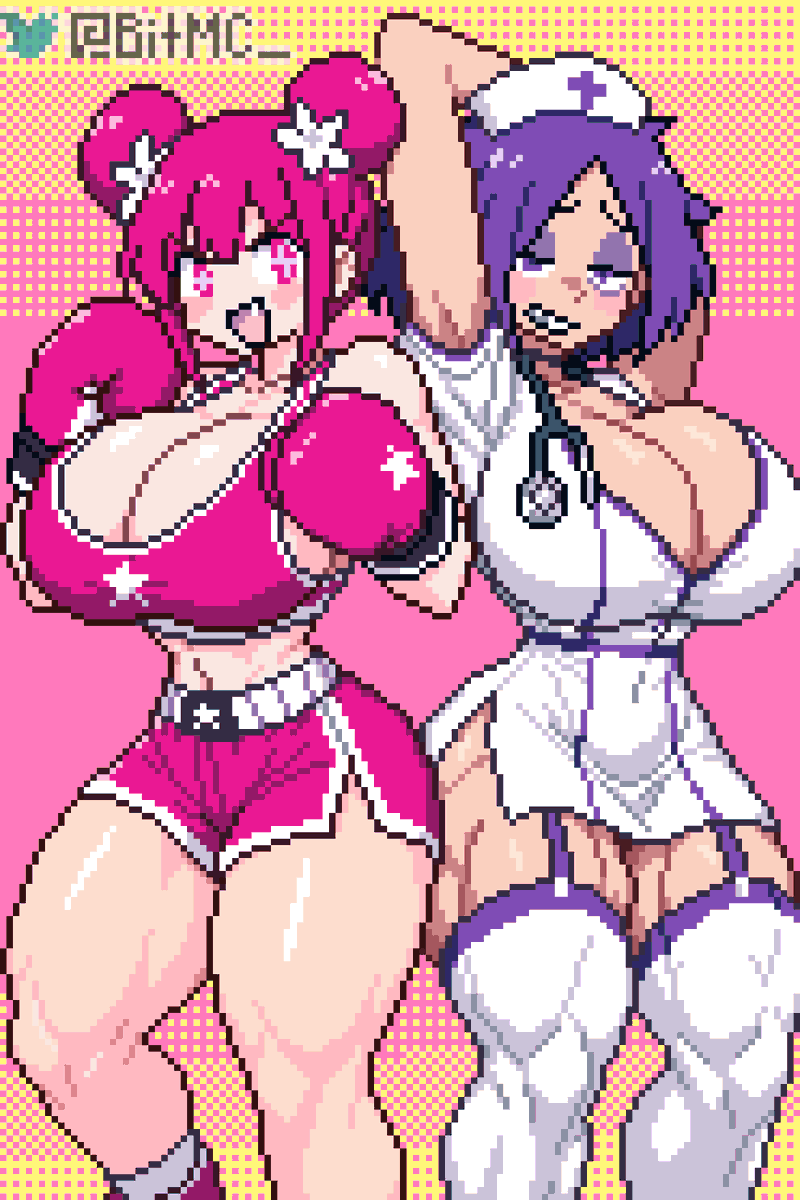 BitMC_'s tweet photo. boxer and nurse OCs | sfw #digitalart https://t.co/2z27ohB7uE