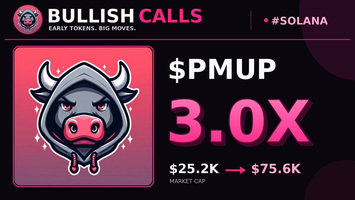 BullishCallsSol's tweet photo. 🎯 Bullish Calls result: $PMUP
3.0X from our $25.2K call
Current MC: $75.6K

#PMUP #SOLANA #BullishCalls #SolanaGems #degen #memecoin #crypto https://t.co/7WW5gTOZbn