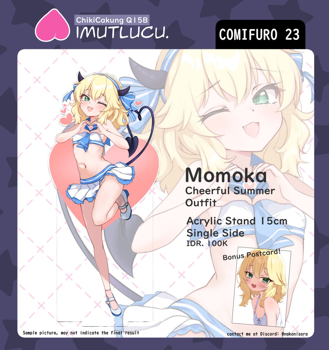 NakonisoraKai's tweet photo. Comifuro 23 - Circle Chiki Cakung booth number Q15-B

Pre-Order Catalog Pick up &amp;  Mail Order (Open for Overseas Shipping) 
BOTH DAY, Sat-Sun 31 Oktober - 1 November
Xhttps://forms.gle/B2UtCdeppG3c9MTn6

Fandom: Meitantei Precure, Genshin, U149
#comifuro23 #cf23catalogue https://t.co/RjkAubkXKV