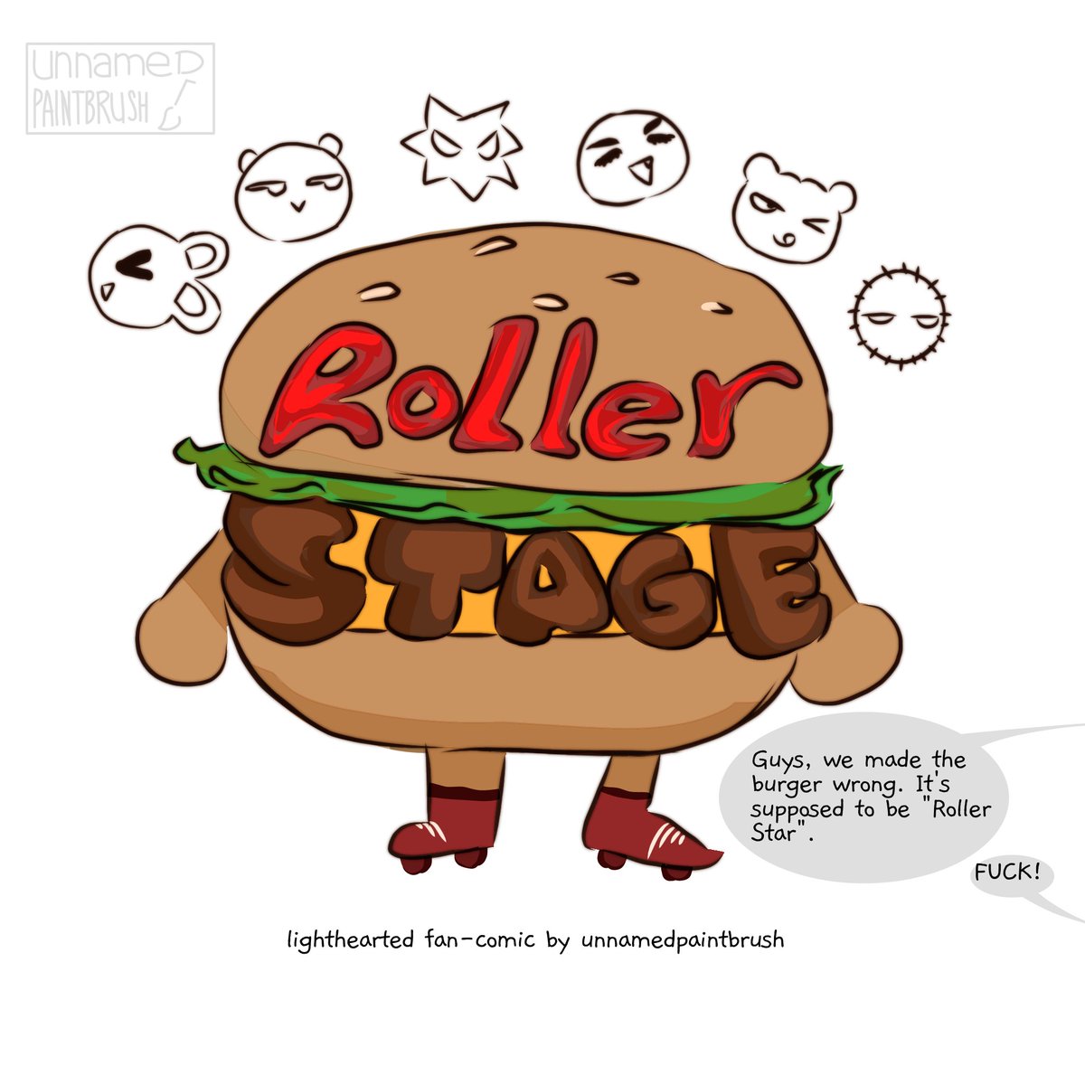 unnamedpaint's tweet photo. (4/9)
"Roller Stage" - a lighthearted ot6 comic.

#ALNST https://t.co/1h3NtXehG8