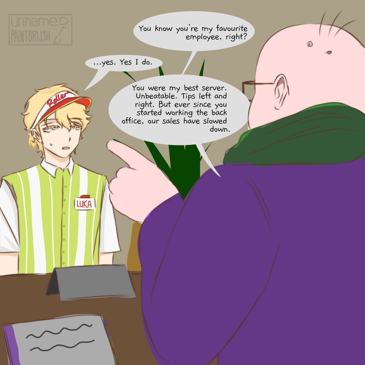 unnamedpaint's tweet photo. (4/9)
"Roller Stage" - a lighthearted ot6 comic.

#ALNST https://t.co/1h3NtXehG8
