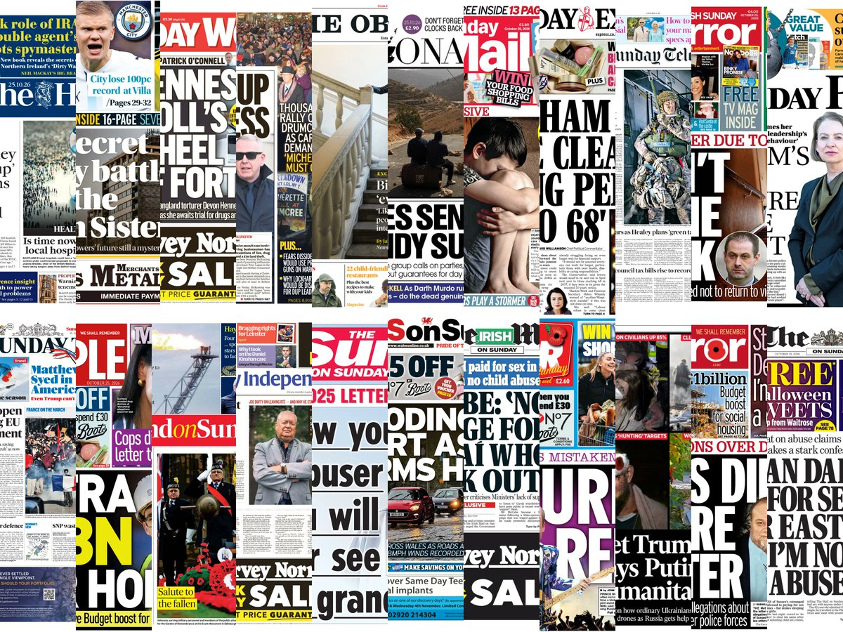 ukpapers's tweet photo. Morning. After doing my sublime impression in the bathroom of that Tom Cruise dance, I've pulled something I never knew I had

I've therefore decided to forgo that in the future and stick to the day's IE &amp; UK frontpages

30 mins, coffee, Voltarol

#frontpagestoday #IE #UK #Sunday https://t.co/YureXwRWgM