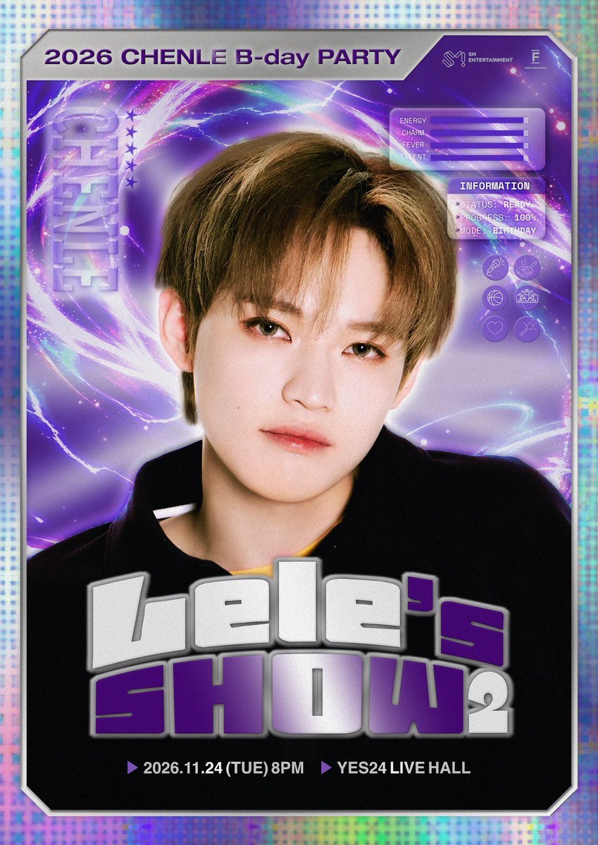 AyanaProxy's tweet photo. 2026 CHENLE B-day PARTY [Lele's SHOW²] in Seoul

🎫 チケット予約受付中！

📅 2026年11月24日(火)
🕗 20:00 開演
📍 YES24 LIVE HALL

1階✅️
 2階✅️

✨ チケット購入成功後に座席詳細をご案内いたします。

ご希望の方はDMまでお気軽にお問い合わせください💌

#CHENLE #천러 #NCTDREAM https://t.co/hS9poVObW4