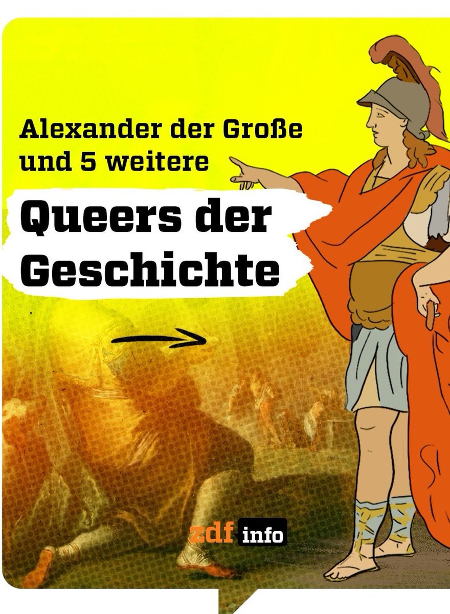 OvertonMagazin's tweet photo. ZDF Info nennt sich der öffentlich-rechtliche Kanal mit Bildungsanspruch: Info! Aber sind das Informationen, die man benötigt, um Geschichte zu verstehen?
Genannt werden unter anderem Alexander der Große, Hadrian und Friedrich der Große. Ob die bisexuell oder schwul waren, wissen wir heute nicht genau. Was wir wissen: Queer waren sie nicht.
Drei große Männer der Weltgeschichte: Und das ZDF reduziert sie lediglich auf ihre eventuelle Sexualität. So geht Sexismus in Reinkultur.
#ZDFDesinfo