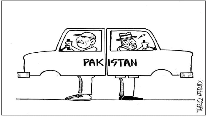 tilakdevasher1's tweet photo. What a brilliant cartoon by Tariq Afridi in The News International of 25 Oct 2026. Describes situation in #Pakistan comprehensively.
A caricature of Army chief Asim Munir looking on &amp; laughing at the politicians would have been icing on the cake!
https://t.co/XraykfqFUF https://t.co/JF2hWcud8p