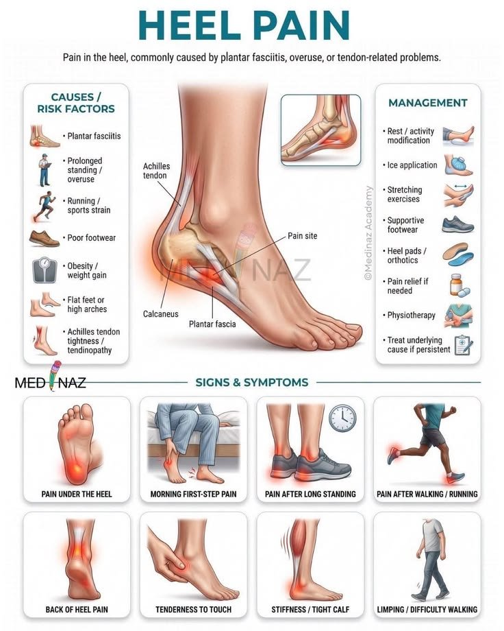 JameyAiymxs's tweet photo. Figure: Heel Pain — Causes, Risk Factors, Signs, Symptoms, and Management. https://t.co/HacJP38rga