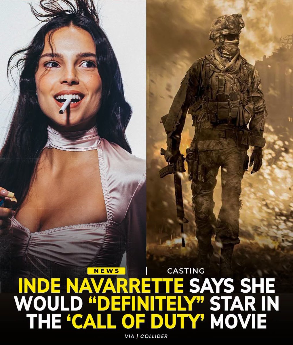 iCinesthetic's tweet photo. Inde Navarrette says she would “definitely” star in the upcoming ‘CALL OF DUTY’ movie if offered a role.

“If they call me, they're like, 'There's a car outside. You gotta go.' Definitely. I'm a big fan. I'm really excited to see what they do.” https://t.co/6RoNk60Z3J