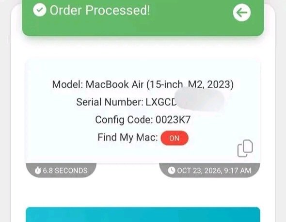 iapplesolution's tweet photo. 🧑‍💻 Serial Number Permanent Find My Mac OFF 💻  Macbook Services available https://t.co/a0BPG8YmEc