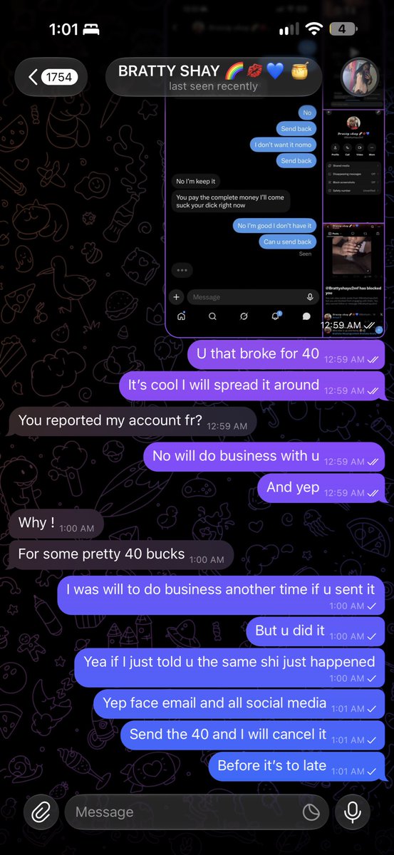 mark29541452's tweet photo. @cashshaybratty a scam fake content seller https://t.co/N3bIb1fMdJ