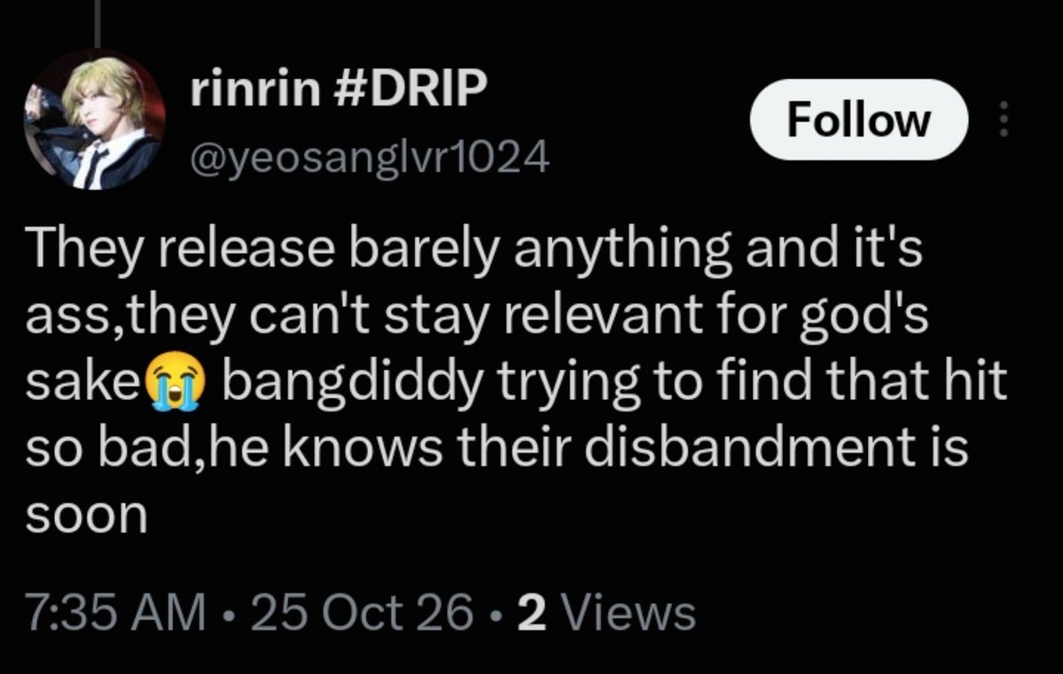 hxnnaji's tweet photo. First it was "they release too many albums"
"Can't stay relevant?" I'm ctfu https://t.co/Myy0fhUbkg