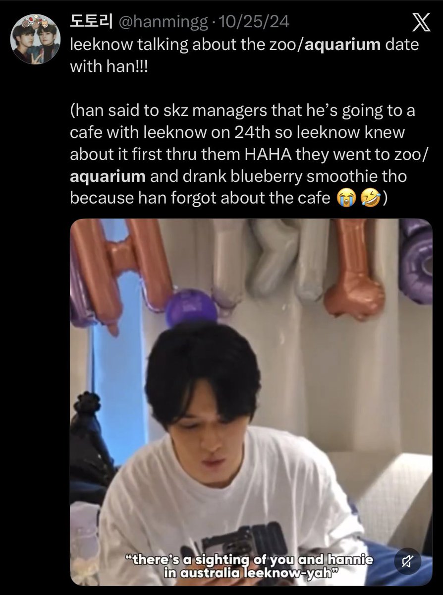 hanmingg's tweet photo. han in 2024 planning a date for leeknow’s birthday in australia 🤝 han in 2026 asking if he can come to eat with leeknow in japan and paying for it as birthday gift https://t.co/PUC2EPqrw8
