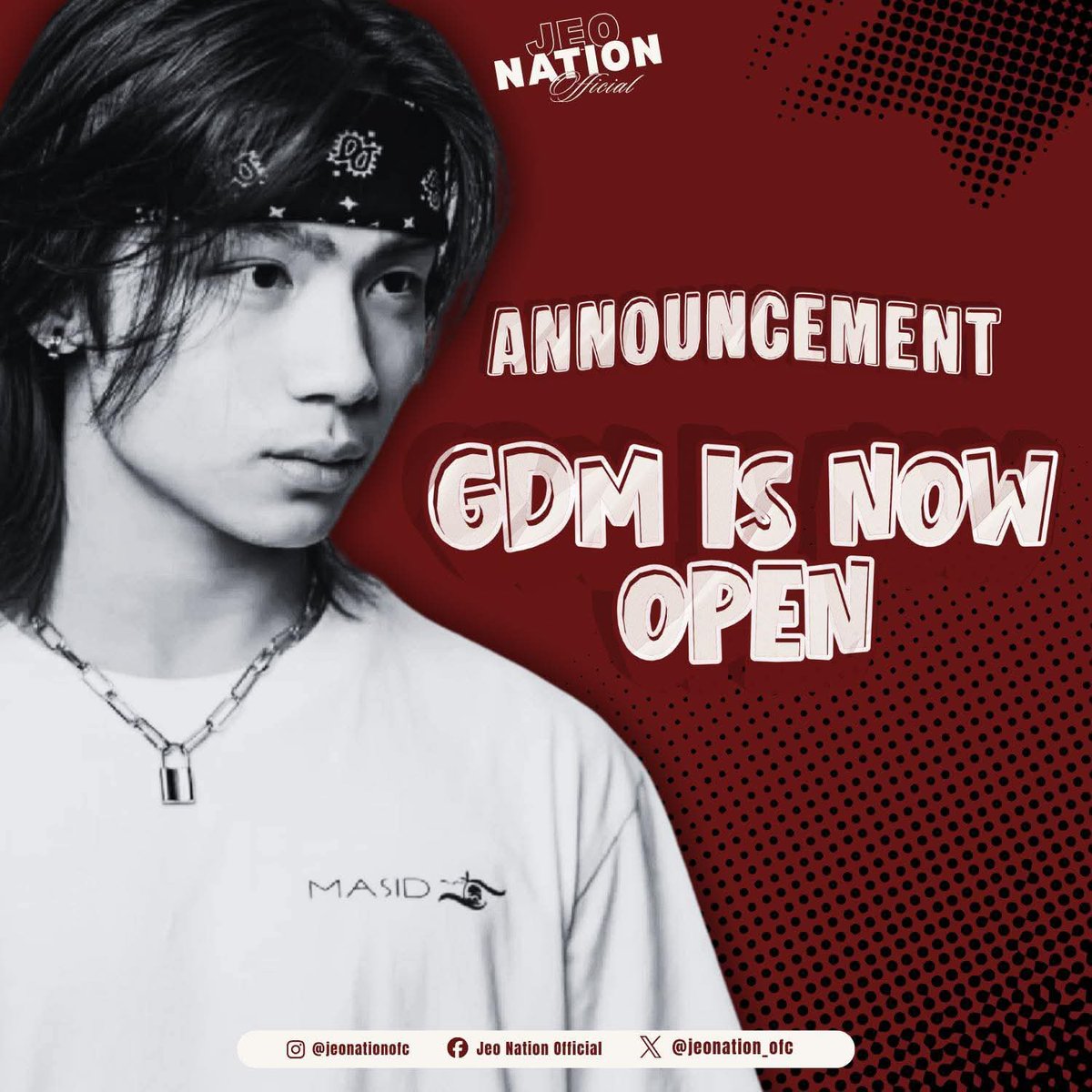 jeonation_ofc's tweet photo. 🚨 THE WAIT IS OVER! 🚨

GDM IS NOW OPEN! ❤️‍🔥👑 JeoNation, it’s time to step up, make your move, and be part of something bigger. Don’t miss your chance. 

THE DOORS ARE OPEN! 🔥

Comment ❤️!

#JeoNationOfficial #JeoOng https://t.co/mGSlW83NBI