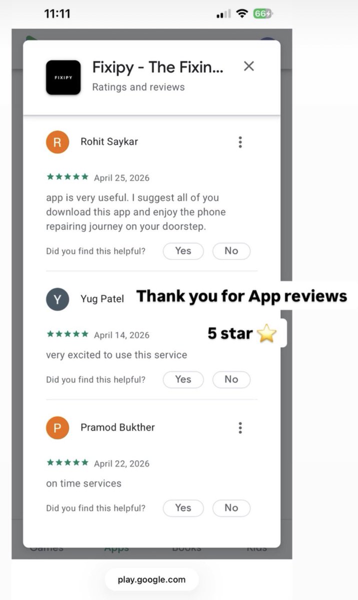 samyakc169's tweet photo. App founders, let’s grow together on X

my app Fixipy crossed 130+ downloads in 1 week and got 5-star reviews.

building an app? let’s connect 🤝 https://t.co/fxtSdiZGAd