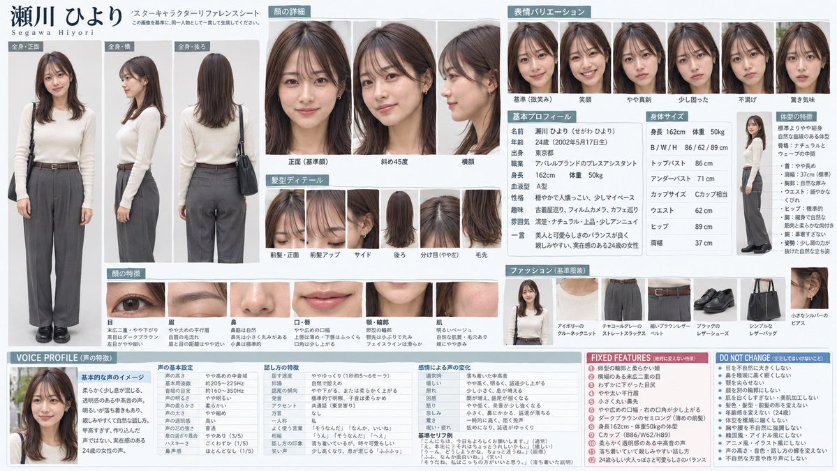a_man8000's tweet photo. AI美女のコスプレこそ動画にしたくない？

AI美女はコスプレさせるなら、動画にすべきです

動画にするときに組み合わせるのは、
リファレンスシート
×
コスチュームシート
×
着用画像

リファレンスシートの精度で、動画の精度は変わります https://t.co/Zf3soY5x9P
