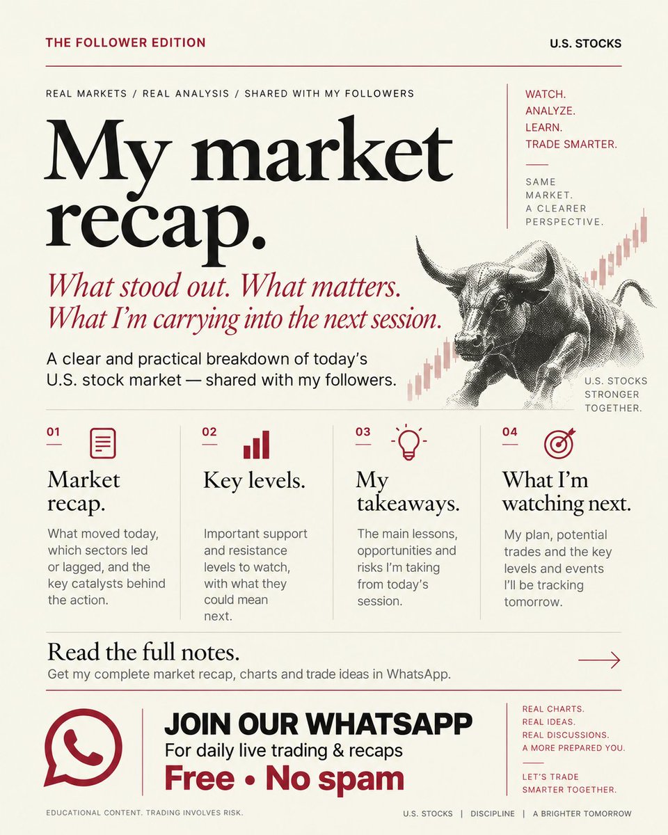 Hi9jzb's tweet photo. Today's follower thank-you: join me on WhatsApp to get my U.S. stock earnings recap and trading takeaways, plus how the earnings reactions shifted my outlook. Only followers who join today can claim it. 👇 👇 https://t.co/kLz4MzNRdk https://t.co/Ozfvu7mNni