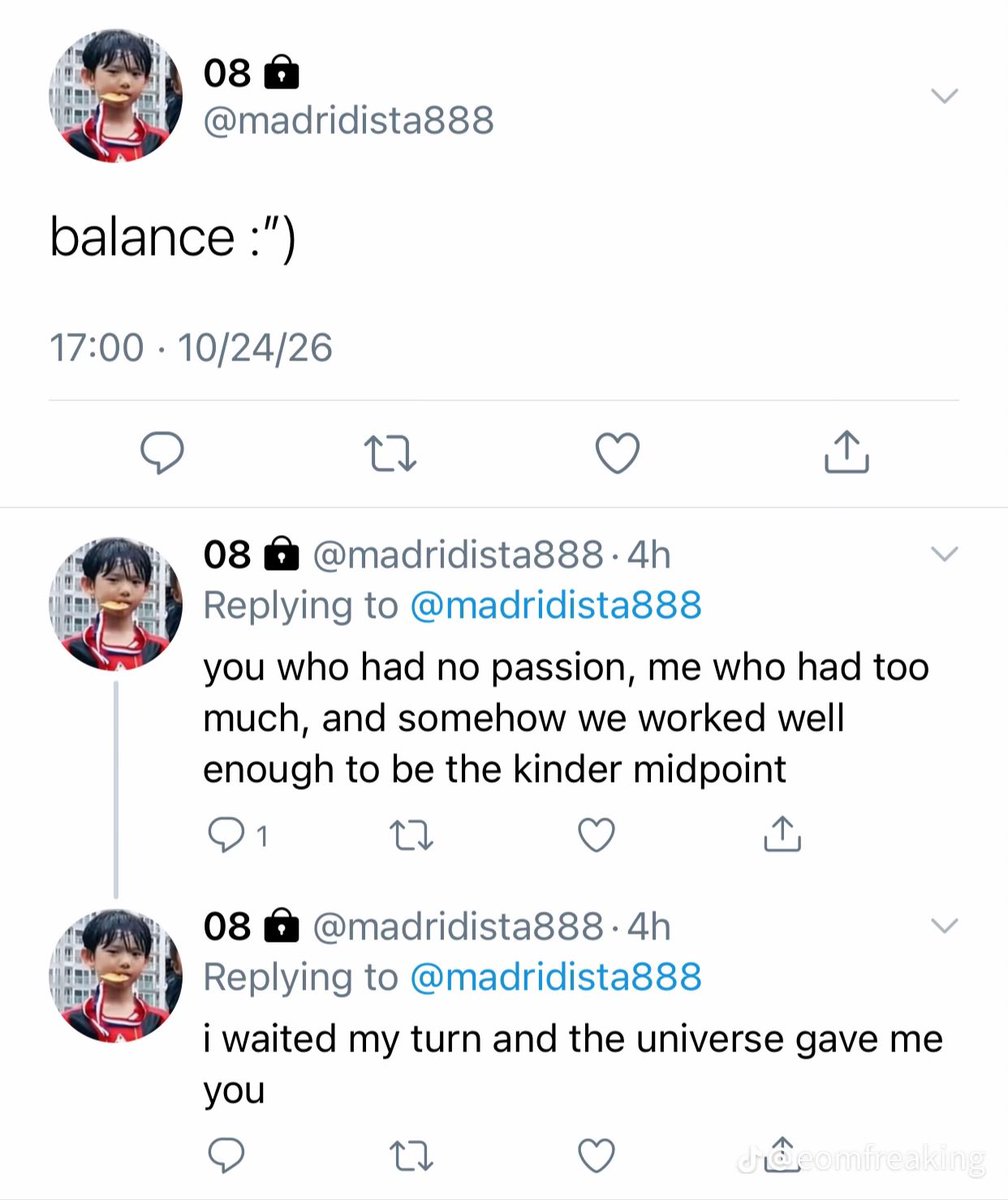 TlMETOACAl's tweet photo. javi said he was angry at julian for finding a path outside of football while he felt stuck and stagnant in something he couldn’t let go of because of his love for it, despite how draining it was. the passion that once drove him now suffocated him, in spite of not wanting to move on because of how ingrained it was into his very existence. but since anya drove herself into his life (3.5 hours late), the love and passion he had for football stopped being all-consuming. he found a new way to love something he had held dear because it was now tied to something that made it lighter, easier to bear. 

if anchors hold something to shore, the wind carries you away and makes you weightless. anya was both the wind that pushed javi to pursue his dreams and what made his passion weightless again. like how javi said he enjoyed training with anya because it reminded him of his childhood with juls, when nothing was at stake and it was all just for fun. he wasn’t the future of philippine football, javier uy; he was just her javi. anya helped his home feel like home again until he eventually concluded that anya became the home. 

throughout the main story, javi kept mentioning what wasn’t his dream. it wasn’t being on the national team or being the mouthpiece of some organization; he just wanted to play while being himself and feeling like himself. anya brought back that part of him, you know? football stopped feeling like a chore and started to feel free again, alive. 

this unstoppable, constantly accelerating force of nature that is javi uy .… his natural ending was happiness. the natural close to his story was happiness and to have it all as a reward for his patience and hard work. he now knows his path was always meant to include football, but with new life breathed into it. football stopped consuming and it started giving. in some way, football gave him anya. the former dream yielded the future one. 

javi said he was excited to go back to spain to learn how to love football again, but i think he already learned how to love it again when it was touched by anya. doomed no more to search for peace in opm and filipino restaurants, not when he can do it all right by her side. they finally have a chance to make up for the time that wasn’t initially afforded to them!

like how the needle of a compass always finds true north, javi uy always finds home in the shape of anya wui. to javi’s chest not hurting when he thinks of anya; to javi’s day never being ruined because his sign of life is two hours away; to javi’s sunlight, dream, and home sleeping soundly next to him; and to belonging where anya is. they both finally found their equilibrium! from one extreme to another, meeting at a kinder place in time, anya pushed out of her inertia by javi just as much as he was pushed out of his by anya. 

javi said “there’s dreams in manila too anya”, but i like to think that he now means “there’s dreams in manila too: anya” :) 

i’ll miss my uywui :( it was a pleasure to know the both of you ❤️‍🩹