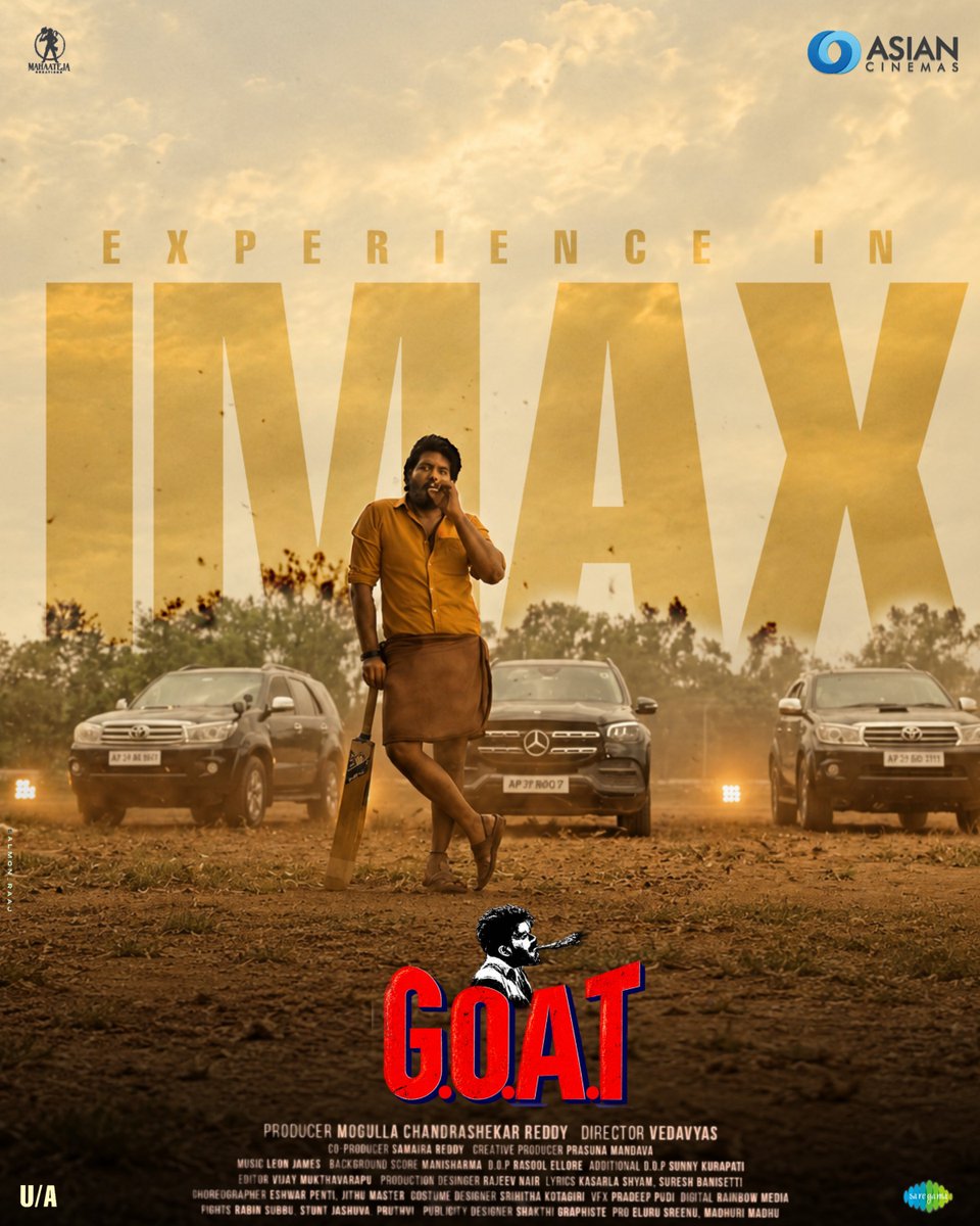 Sudheeranandh's tweet photo. #GOATTheMovie IMAX Poster Edit π₯
@sudheeranand @MahatejaC @RainbowMedia_
#SudigaliSudheer #GOATOnNov12th https://t.co/VESdLmNYvd